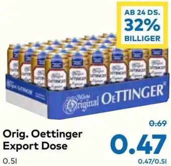 T&G Orig. Oettinger Export Dose 0.5l Angebot