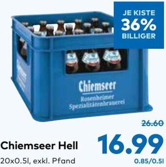 T&G Chiemseer Hell 20x0.5l Angebot