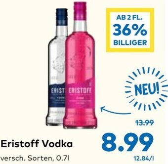 T&G Eristoff Vodka 0.7l Angebot