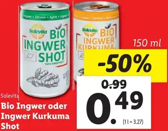 Lidl Bio Ingwer oder Ingwer Kurma Shot 150 ml Angebot