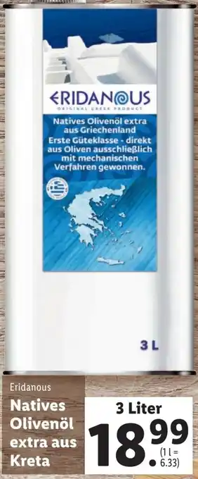 Lidl Natives Olivenöl extra aus Kreta 3 Liter Angebot