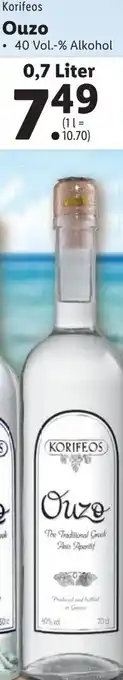Lidl Ouzo 0,7 Liter Angebot