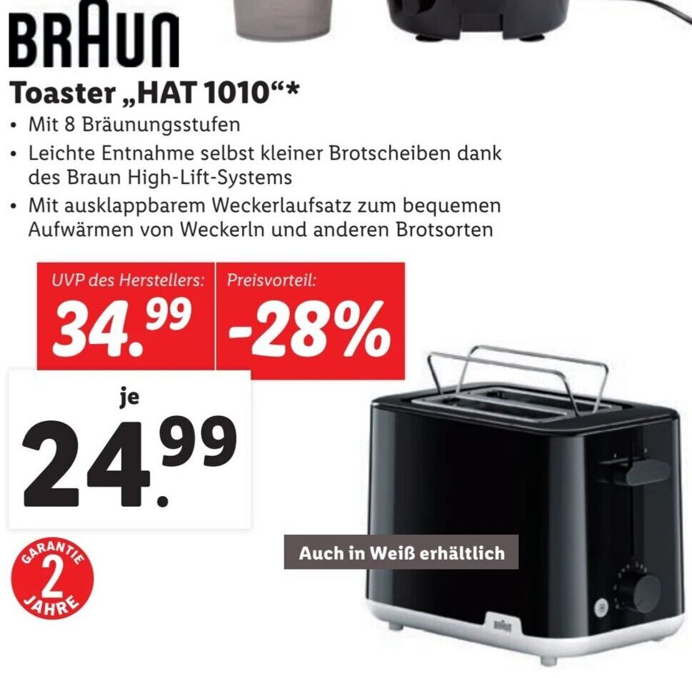 Toaster HAT 1010 Angebot bei Lidl