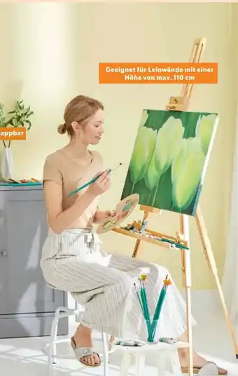 Lidl Staffelei 78 x 80 x 132-190 cm Angebot