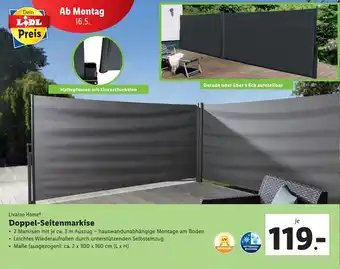 Lidl Doppel-Seitenmarkise 3 m Angebot