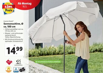 Lidl Sonnenschirm 180 cm Angebot