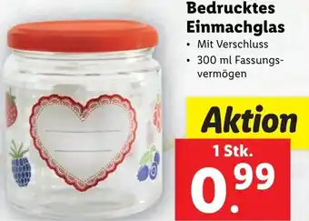 Lidl Bedrucktes Einmachgläser 300 ml Angebot