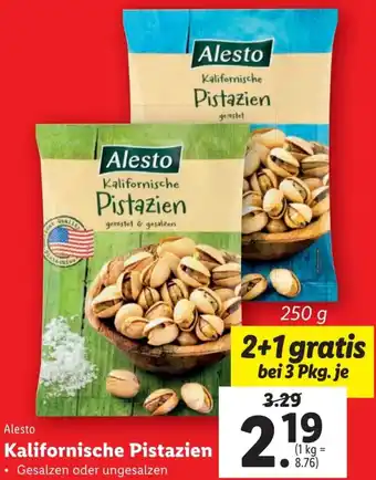 Lidl Kalifornische Pistazien 250 g Angebot