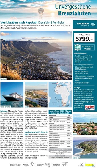 Lidl Von Lissabon nach Kapstadt Kreuzfahr &Rundreise Angebot
