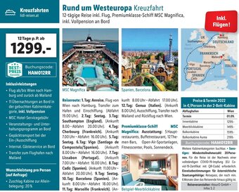 Lidl Rund um Westeuropa Kreuzfahrt Angebot
