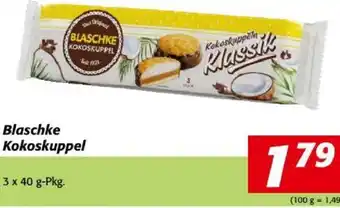 Nah&Frisch Blaschke Kokoskuppel 3 x 40 g Angebot