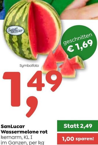 ADEG SanLucar Wassermelone rot per kg Angebot