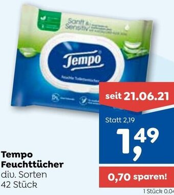 ADEG Tempo Feuchttücher 42 Stück Angebot