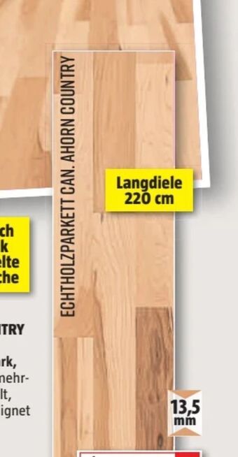 Bauhaus Echtholzparkett Canadian Ahorn Country Angebot