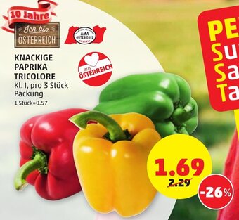 PENNY Knackige Paprika Tricolore Angebot