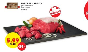 PENNY Rindsgulaschfleisch Geschnitten Angebot