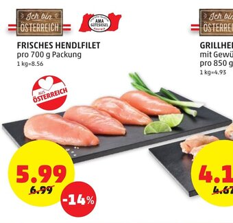 PENNY Frisches Hendlfilet Pro 700g Angebot