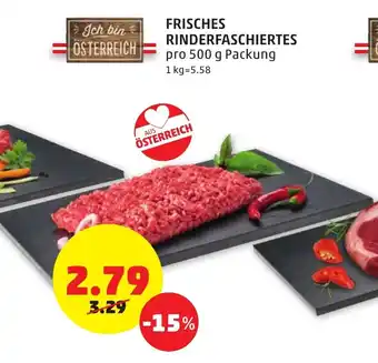 PENNY Frisches Rinderfaschiertes 500g Angebot