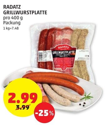 PENNY Radatz Grillwurstplatte 400 g Angebot