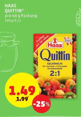 PENNY Haas Quittin 48g Angebot