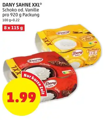 PENNY Dany Sahne XXL 920g Angebot