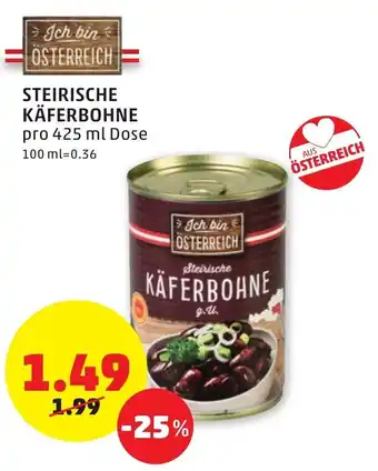 PENNY Steirische Käferbohnen 425g Angebot