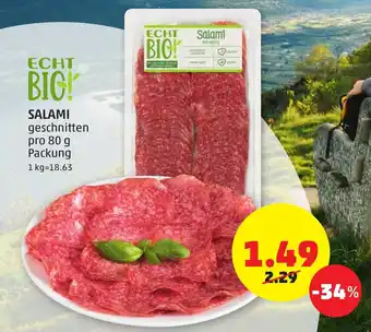PENNY Salami Geschnitten 80g Angebot