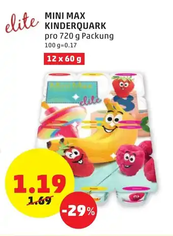 PENNY Mini Max Kinderquark 12x60g Angebot