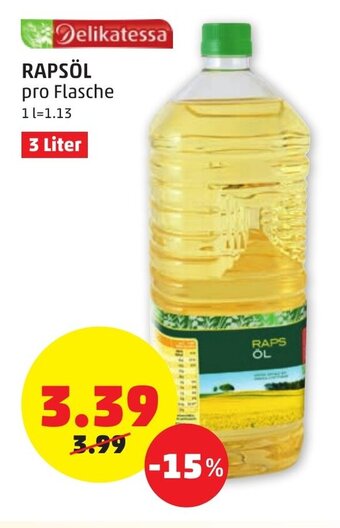 PENNY Rapsöl 3L Angebot