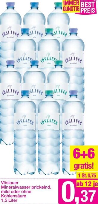 Sutterlüty Vöslauer Mineralwasser Prickelnd, Mild Oder Ohne Kohlensäure 1,5 Liter Angebot