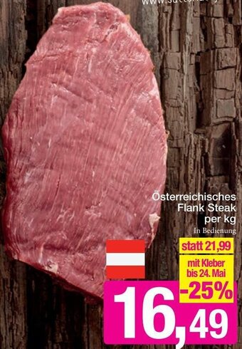 Sutterlüty Österreichisches Flank Steak per kg Angebot