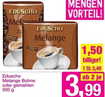 Sutterlüty Eduscho Melange Bohne oder Gemahlen 500 g Angebot