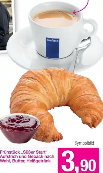 Sutterlüty Frühstück,, Süßer Start" Aufstrich und Gebäck nach Wahl, Butter, Heißgetränk Angebot