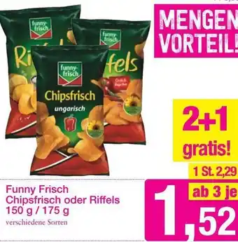 Sutterlüty Funny Frisch Chipsfrisch Chipsfrisch oder Riffels 150 g/ 175 g Angebot