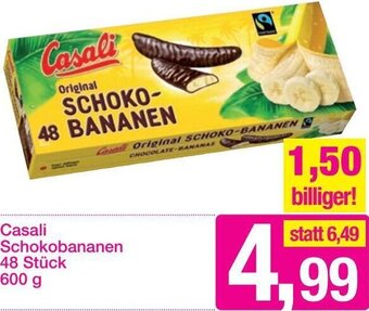 Sutterlüty Casali Schokobananen 48 Stück 600 g Angebot