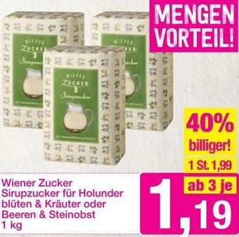 Sutterlüty Wiener Zucker Sirupzucker Für Holunder Blüten & Kräuter oder Beeren & Steinobst 1 kg Angebot