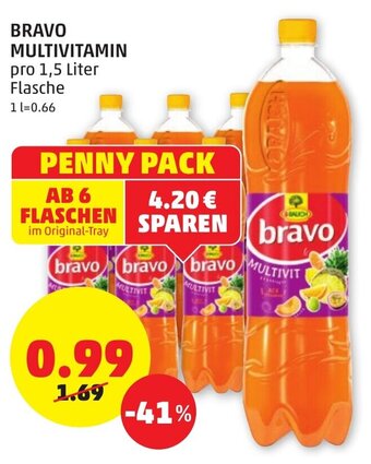 PENNY Bravo Multivitamin 1,5L Angebot