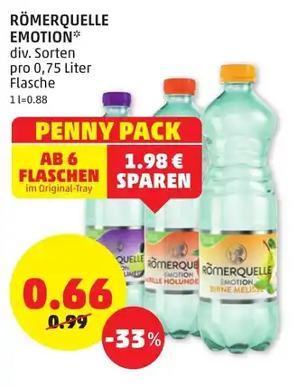 PENNY Römerquelle Emotion 0,75L Angebot