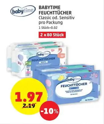 PENNY Babytime Feuchttücher Angebot