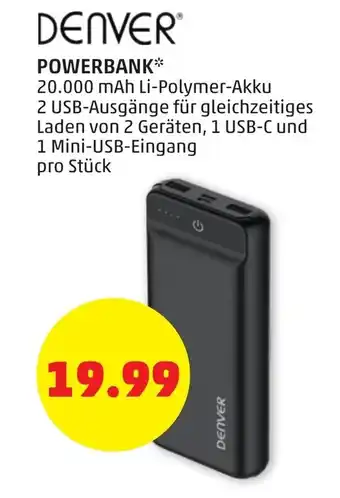 PENNY Denver Powerbank Angebot