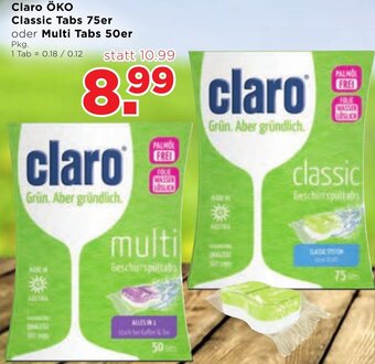 Unimarkt Claro ÖKO Classic Tabs 75er oder Multi Tabs 50er Angebot