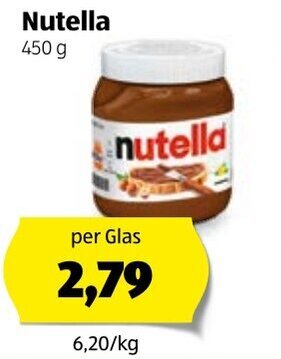 Hofer Nutella 450g Angebot