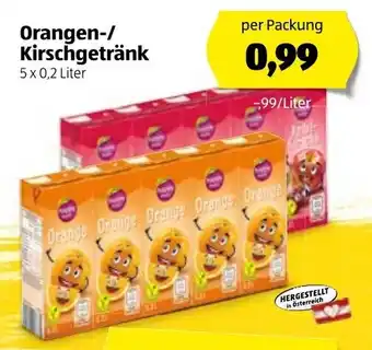 Hofer Orangen/ Kirschgetränk 5x0,2L Angebot
