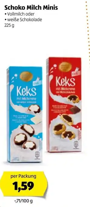 Hofer Schoko Milch Minis 225g Angebot