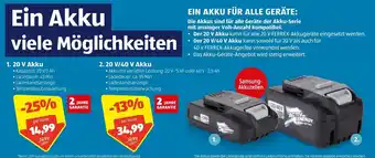 Hofer 20V/40V Akku Angebot