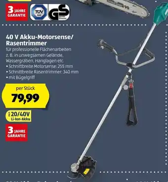 Hofer 40V Akku Motorsense Rasentrimmer Angebot