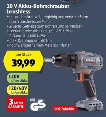 Hofer 20V Akku Bohrschrauber Angebot