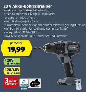 Hofer 20V Akku Bohrschrauber Angebot