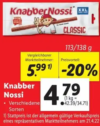 Knabber Nossi 113/138 g