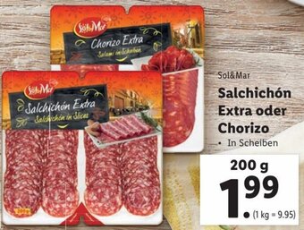 Lidl Salchichón Extra oder Chorizo 200 g Angebot